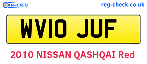 WV10JUF are the vehicle registration plates.