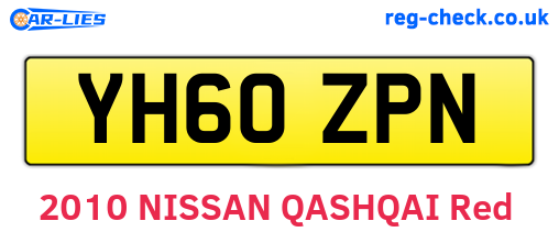 YH60ZPN are the vehicle registration plates.