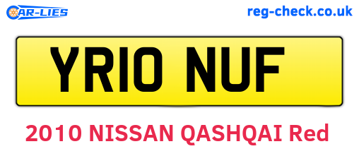 YR10NUF are the vehicle registration plates.