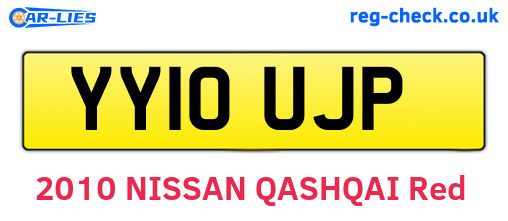 YY10UJP are the vehicle registration plates.