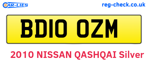 BD10OZM are the vehicle registration plates.