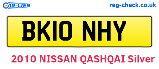 BK10NHY are the vehicle registration plates.