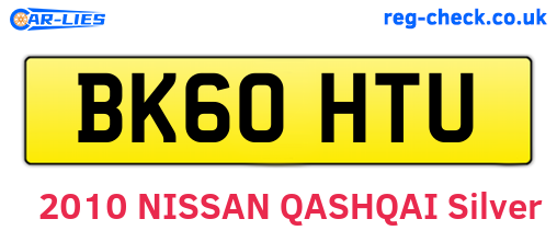 BK60HTU are the vehicle registration plates.