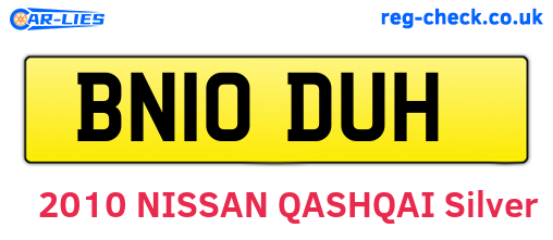 BN10DUH are the vehicle registration plates.