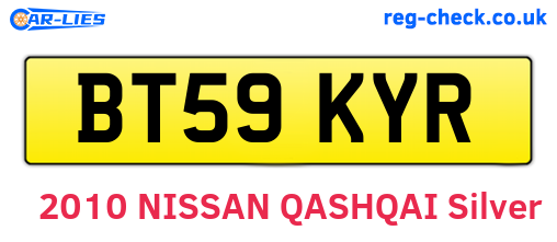 BT59KYR are the vehicle registration plates.