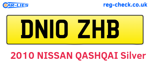 DN10ZHB are the vehicle registration plates.