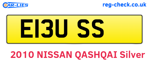 E13USS are the vehicle registration plates.