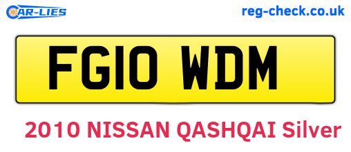 FG10WDM are the vehicle registration plates.