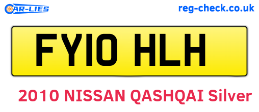 FY10HLH are the vehicle registration plates.