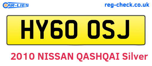 HY60OSJ are the vehicle registration plates.