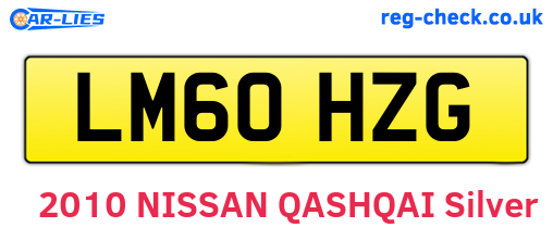 LM60HZG are the vehicle registration plates.