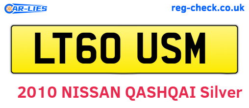 LT60USM are the vehicle registration plates.