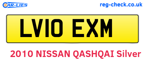 LV10EXM are the vehicle registration plates.