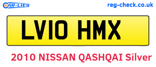 LV10HMX are the vehicle registration plates.