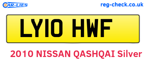 LY10HWF are the vehicle registration plates.