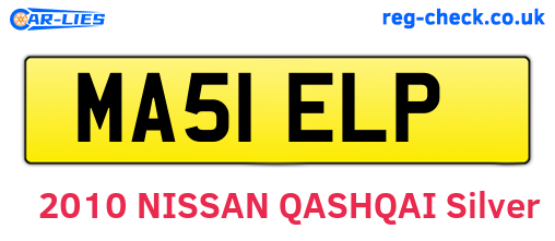 MA51ELP are the vehicle registration plates.