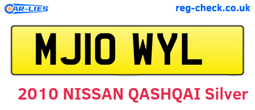 MJ10WYL are the vehicle registration plates.
