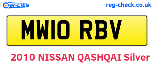 MW10RBV are the vehicle registration plates.