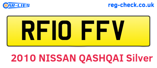 RF10FFV are the vehicle registration plates.