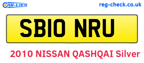 SB10NRU are the vehicle registration plates.