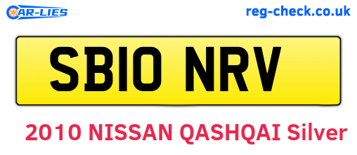 SB10NRV are the vehicle registration plates.
