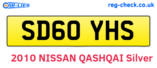 SD60YHS are the vehicle registration plates.