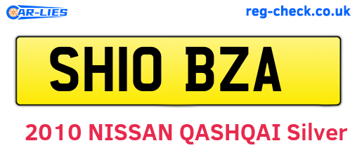 SH10BZA are the vehicle registration plates.