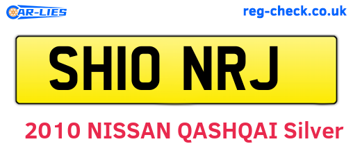 SH10NRJ are the vehicle registration plates.