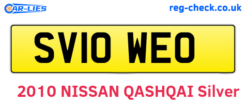 SV10WEO are the vehicle registration plates.