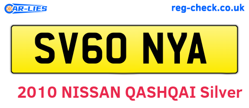 SV60NYA are the vehicle registration plates.
