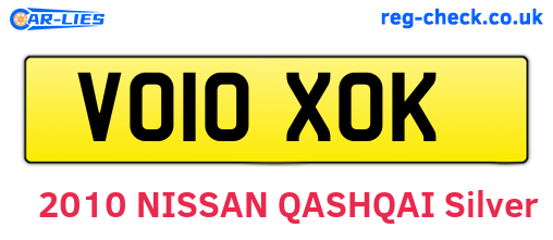 VO10XOK are the vehicle registration plates.