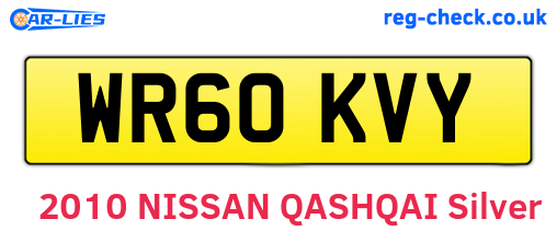 WR60KVY are the vehicle registration plates.