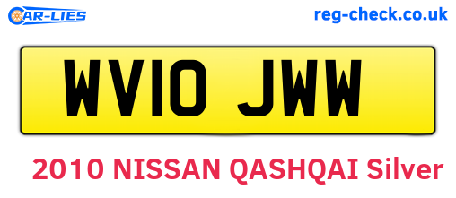 WV10JWW are the vehicle registration plates.