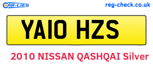 YA10HZS are the vehicle registration plates.