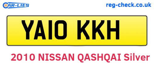 YA10KKH are the vehicle registration plates.
