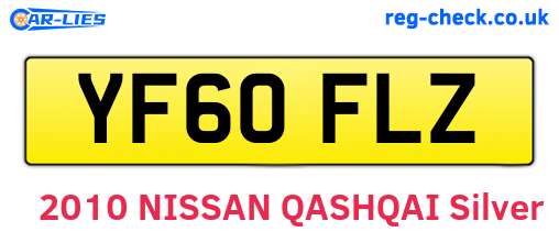 YF60FLZ are the vehicle registration plates.