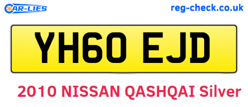 YH60EJD are the vehicle registration plates.