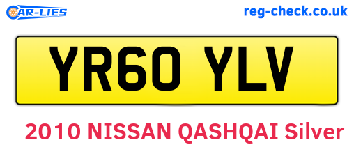 YR60YLV are the vehicle registration plates.