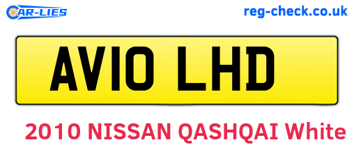 AV10LHD are the vehicle registration plates.