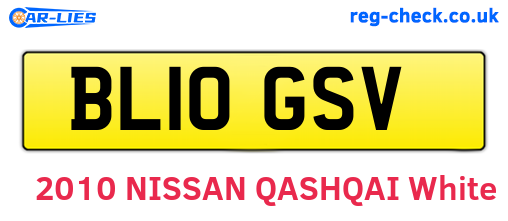 BL10GSV are the vehicle registration plates.