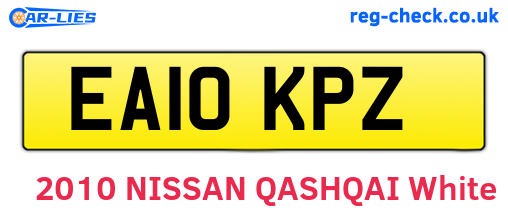 EA10KPZ are the vehicle registration plates.