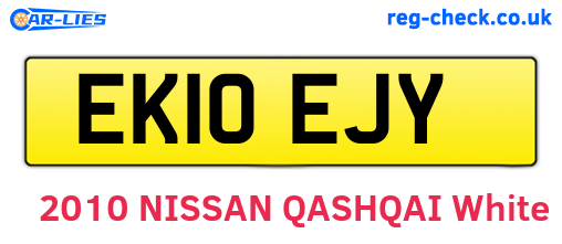 EK10EJY are the vehicle registration plates.