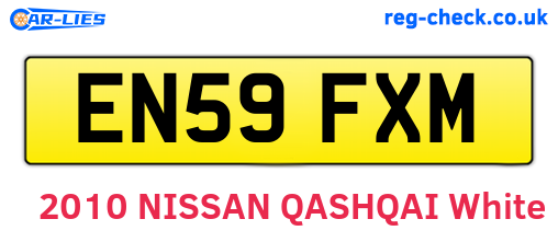 EN59FXM are the vehicle registration plates.