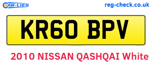 KR60BPV are the vehicle registration plates.