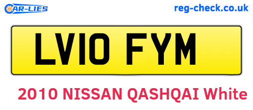 LV10FYM are the vehicle registration plates.