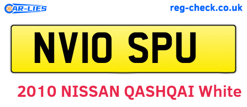 NV10SPU are the vehicle registration plates.