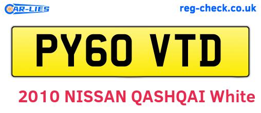 PY60VTD are the vehicle registration plates.