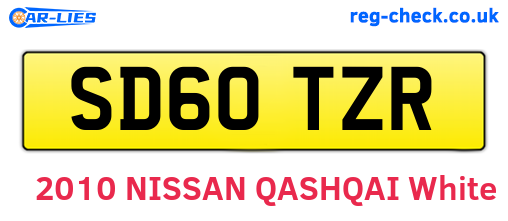 SD60TZR are the vehicle registration plates.