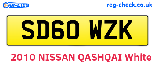 SD60WZK are the vehicle registration plates.