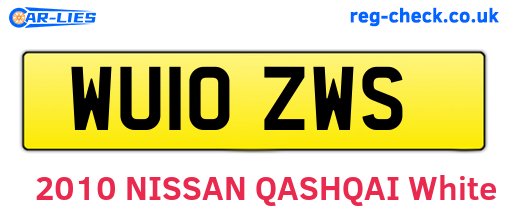 WU10ZWS are the vehicle registration plates.